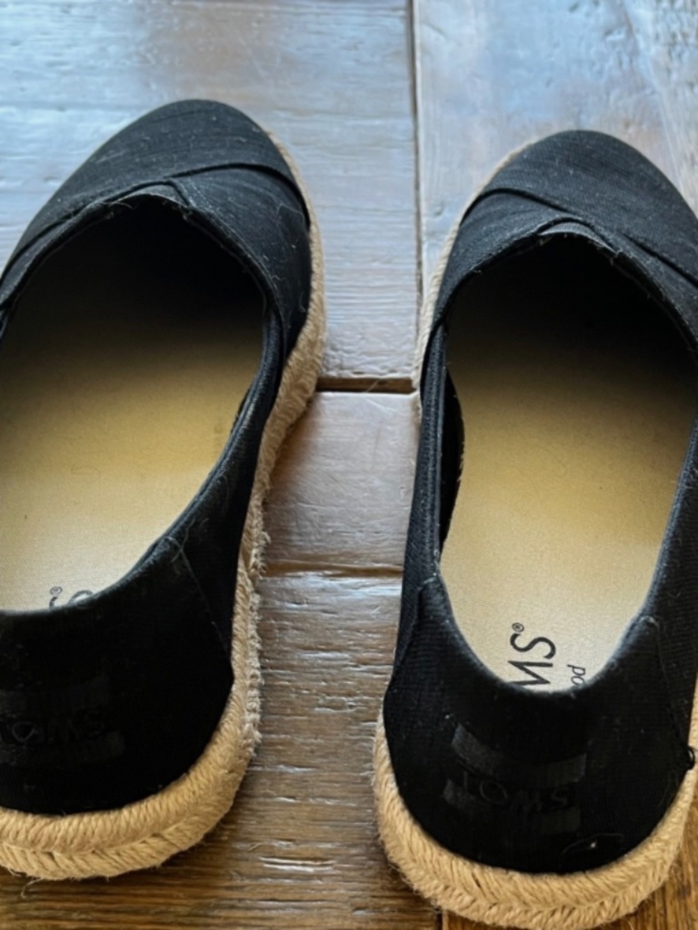 Tom's Alpargata Rope 2.0 Black Cotton Espadrille